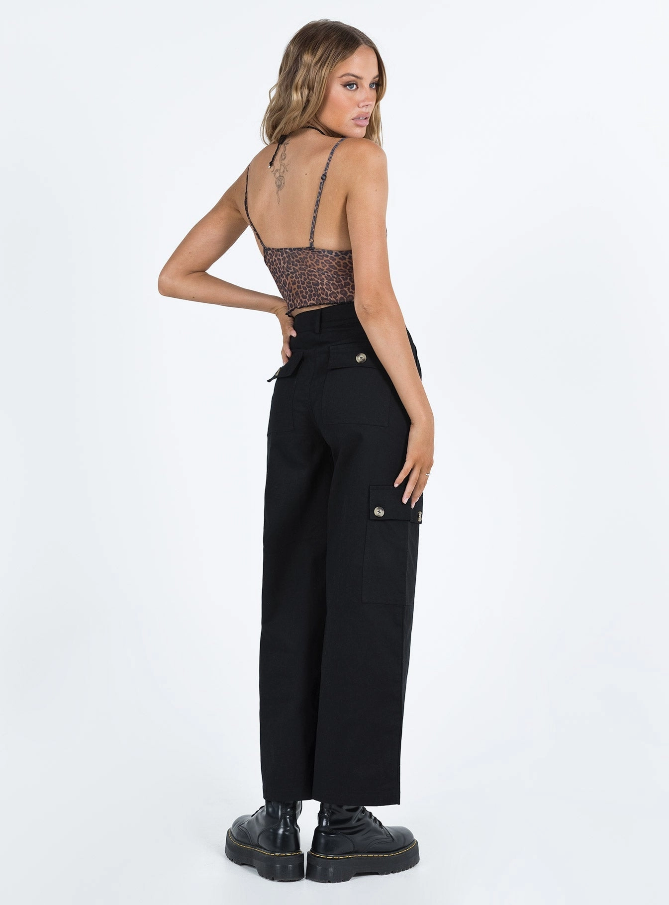 Worley Cargo Pants Black Flexibility Fit