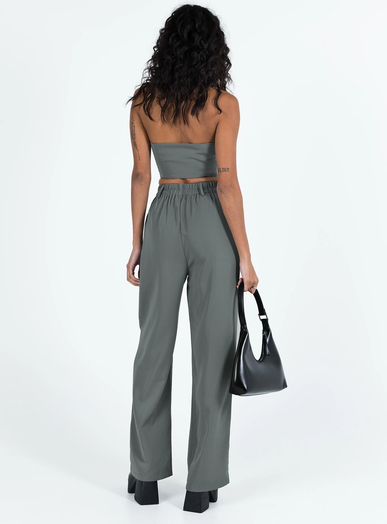 Zia Set Slate Erasable Logo Patch Stretch waistband