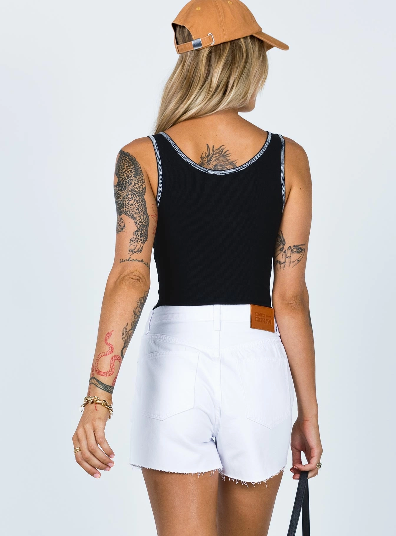 mid-rise Xena Denim Shorts White