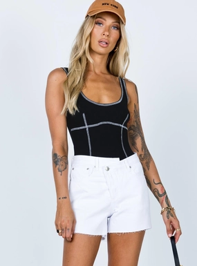 Xena Denim Shorts White Anti Static Treatment
