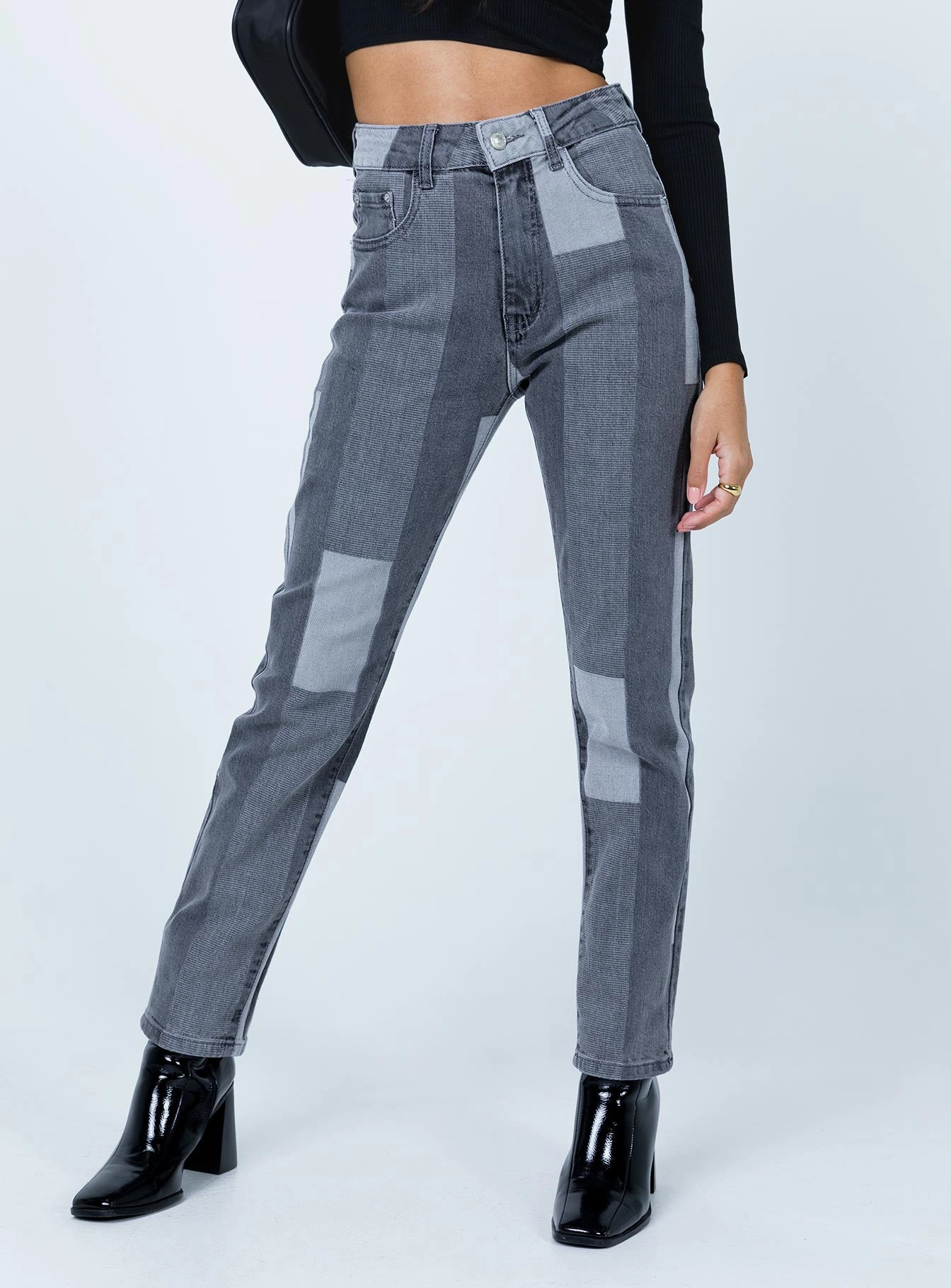 Simple clothing Youth Style Stylish Road Trip Zahra Denim Jeans Black