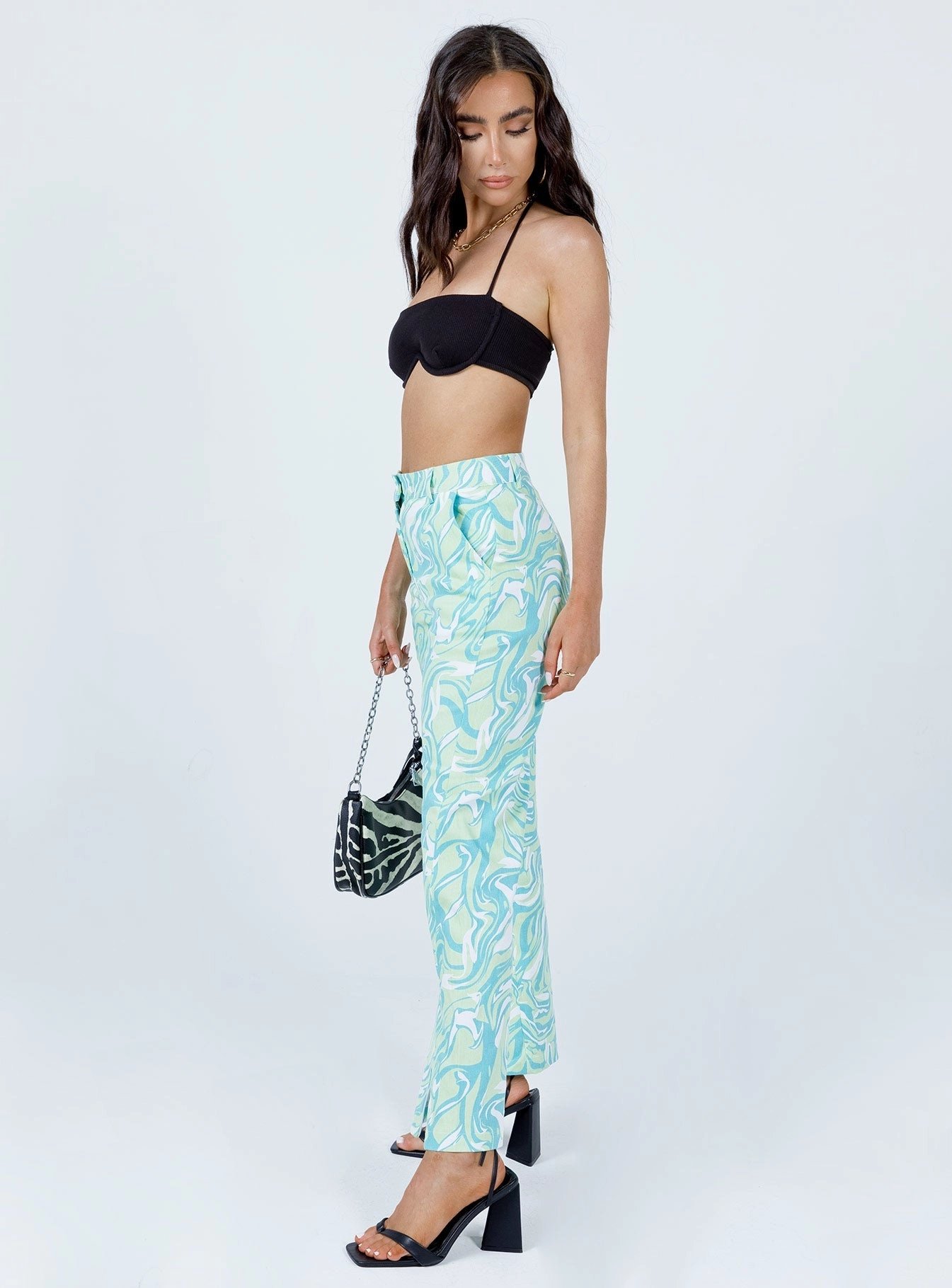 Zaid Pants Green Layered Wear