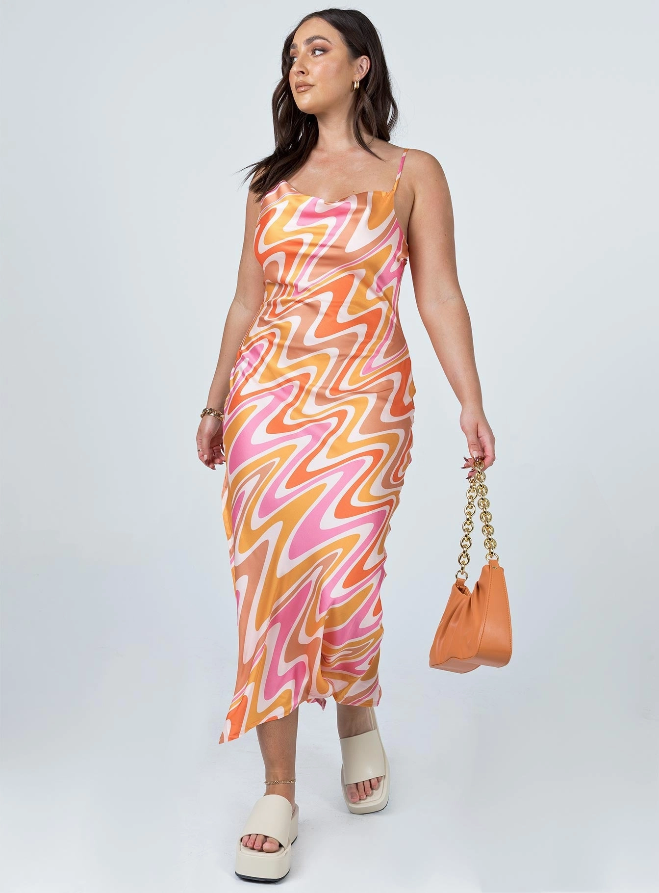 Comfort Mode Timeless Wear Zamora Maxi Dress Orange / Pink