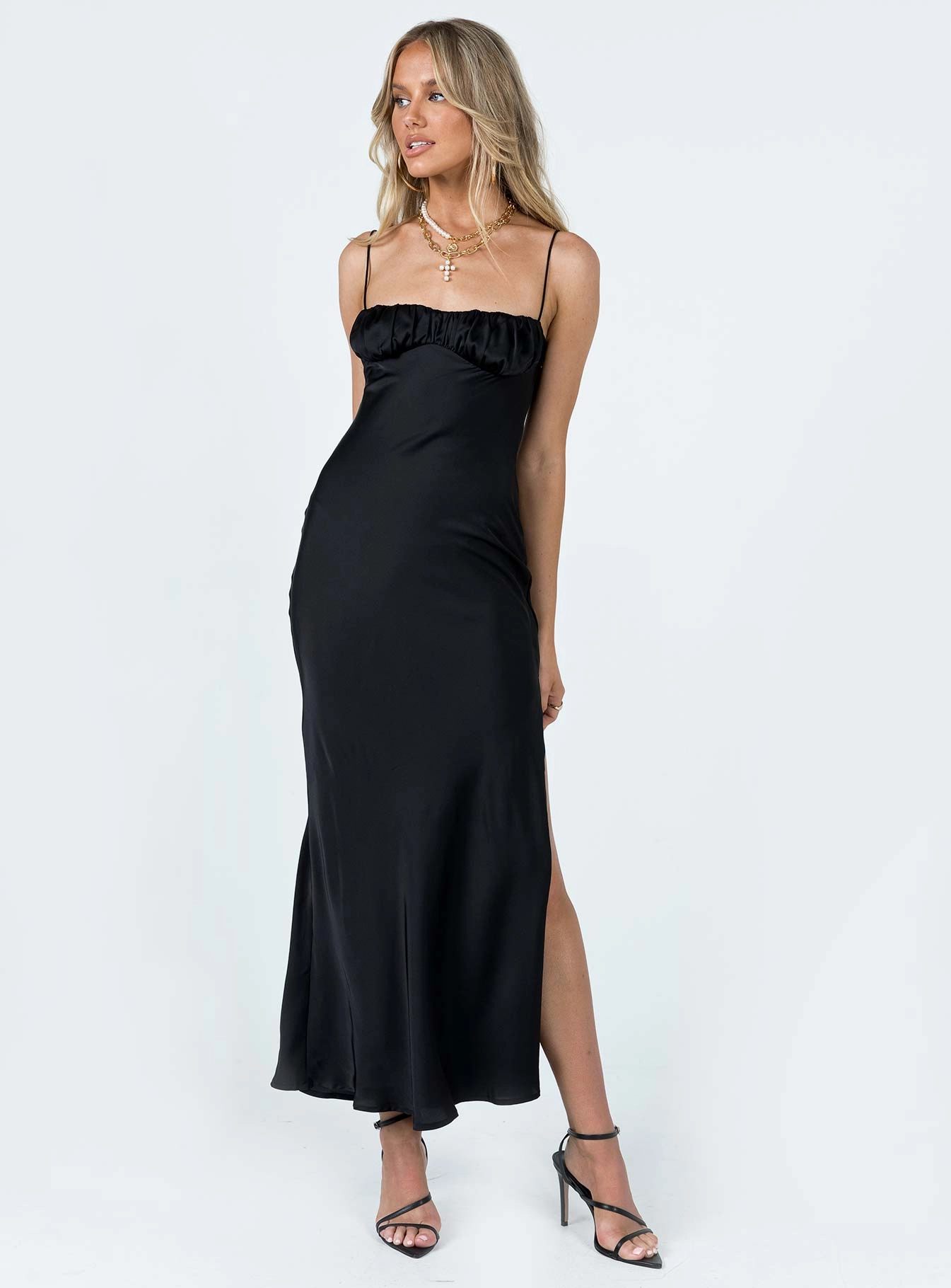 Zeller Maxi Dress Black Seamless Finish Casual Comfort Wear