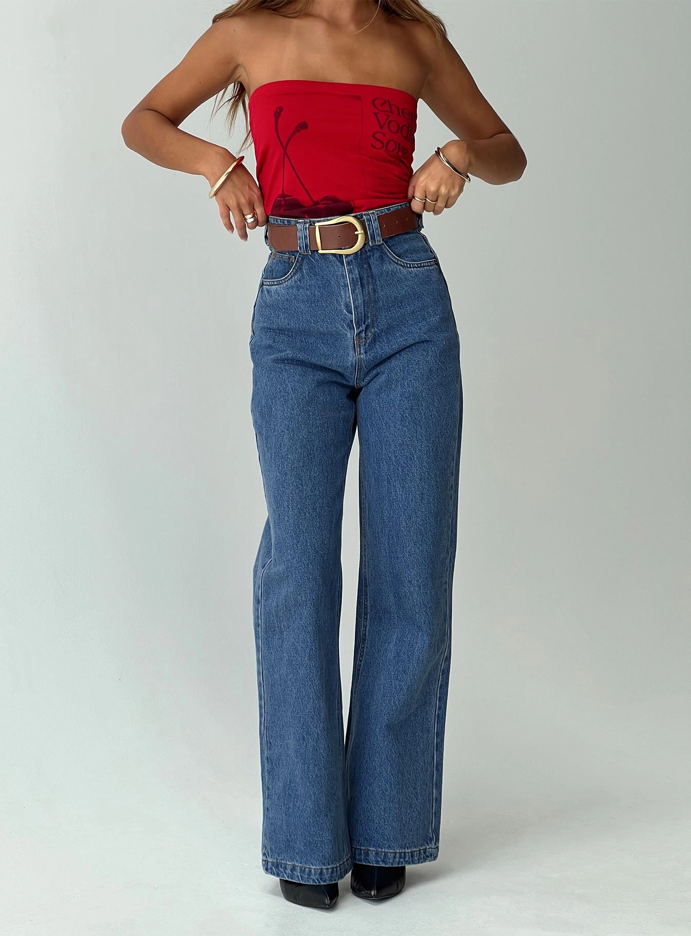 Lightweight Choice Zephee High Rise Wide Leg Jeans Light Wash Petite