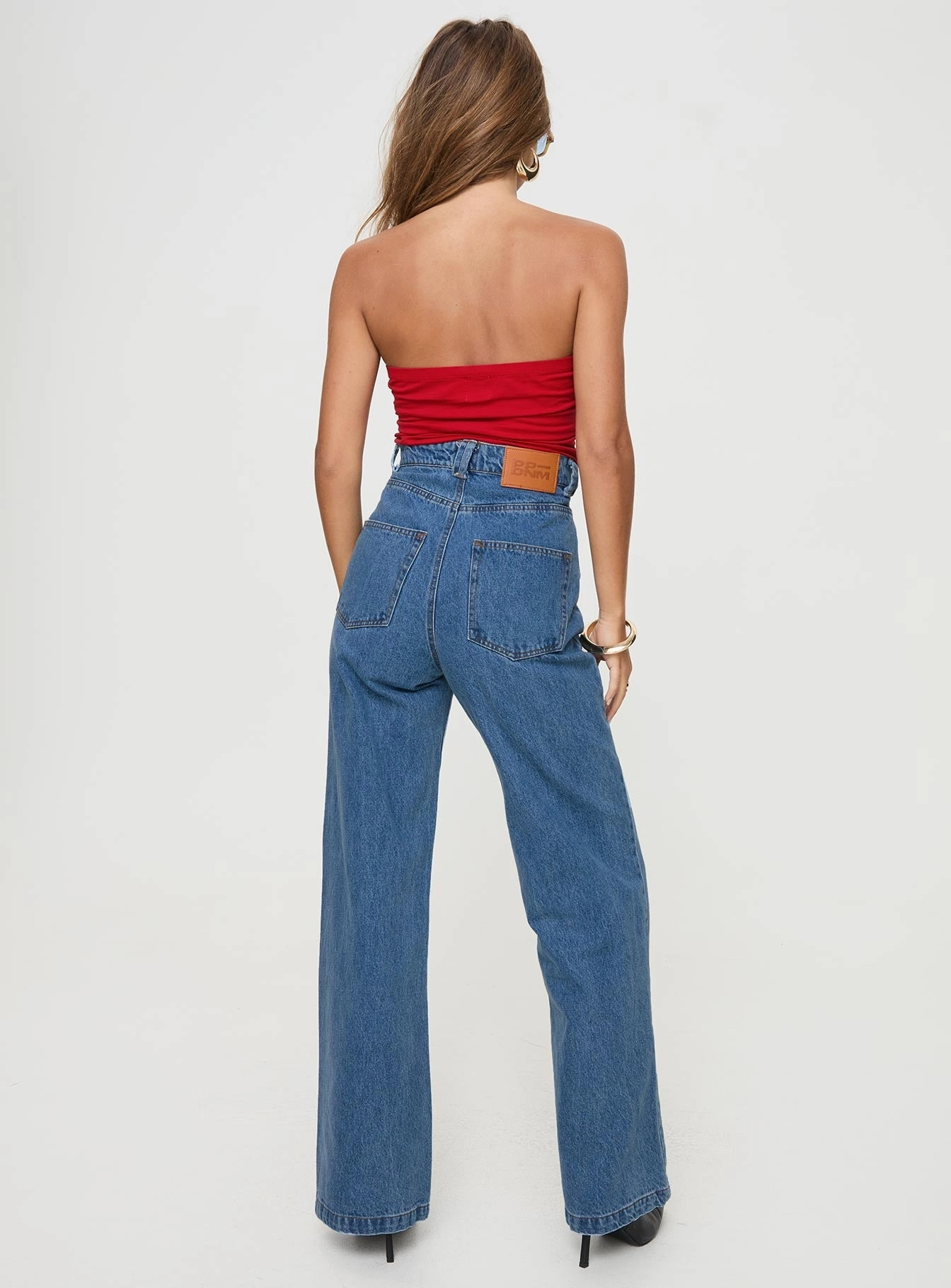 Gym Ready Evening Stroll Zephee High Rise Wide Leg Jeans Light Wash Petite