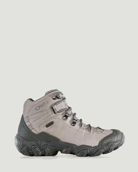 Women's Oboz Bridger Waterproof Mid Hiking Boots - Frost Grey Hiker Lifestyle Cushioned