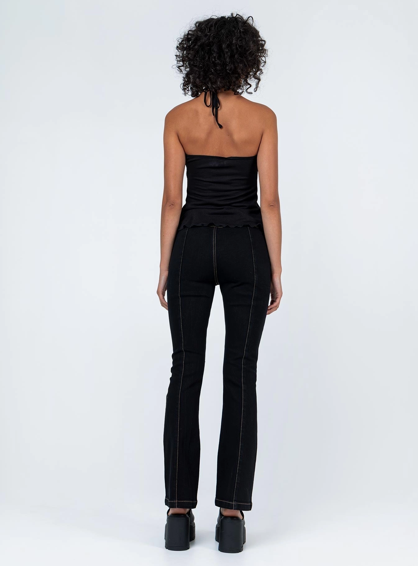 Eco Friendly Dye Process Zia Flare Pants Black