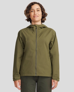 Reinforced Hems Women's Trailhead Stretch 2.5-layer Rain Jacket - Light Moss