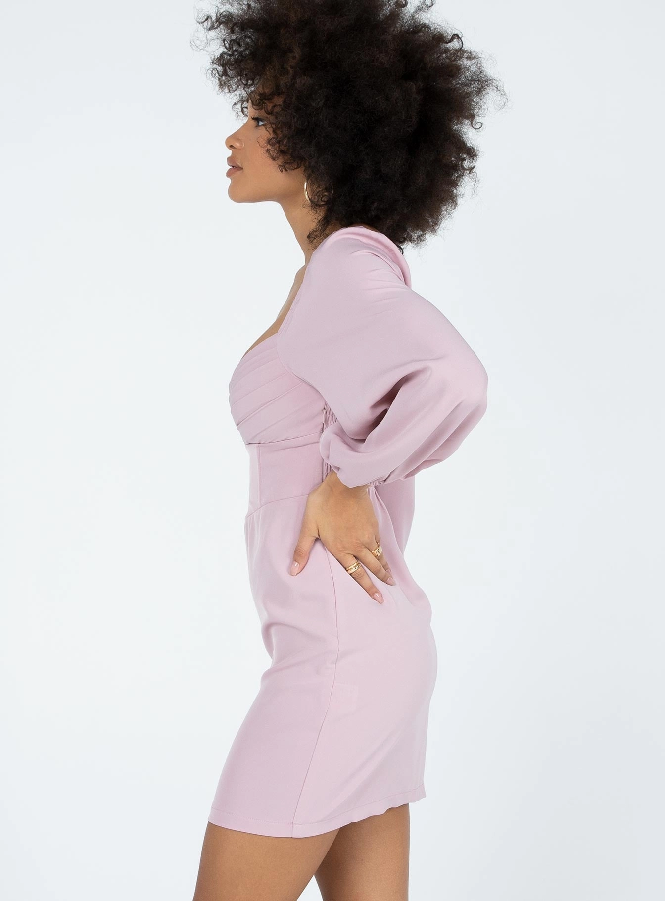 Zoella Long Sleeve Mini Dress Pink Radiant Mood Timeless Wearable