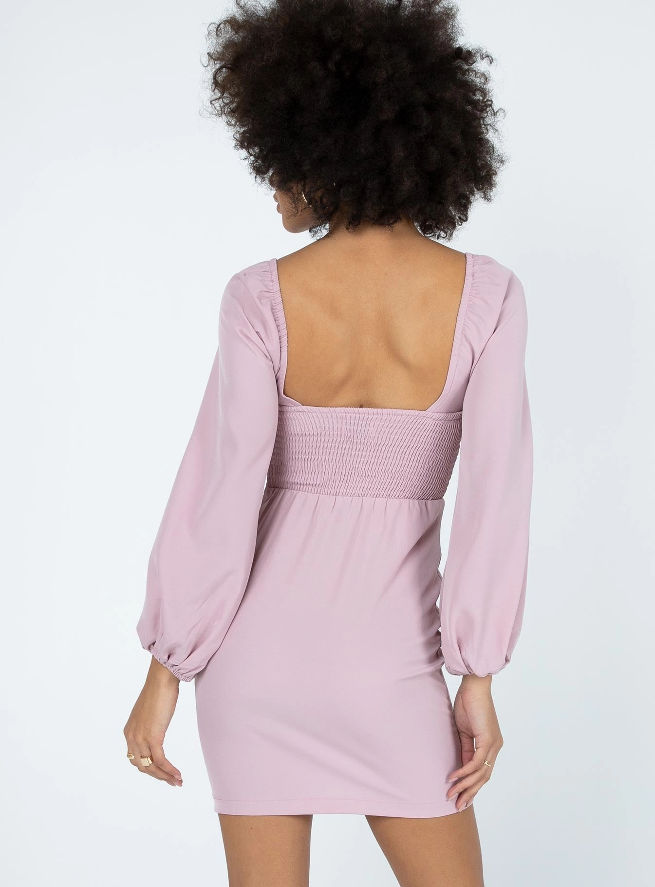 Soft Layering Zoella Long Sleeve Mini Dress Pink